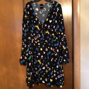 NWOT Luna Lovegood Print Harry Potter dress